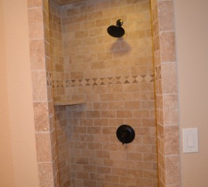 Tile shower by Artisan Construction, 7321 N Antioch Gladstone, MO  64119