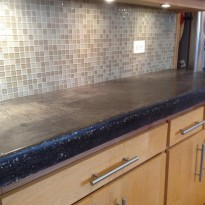 Concrete kitchen countertops by Artisan Construction, 7321 N Antioch Gladstone, MO  64119