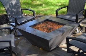 Custom Concrete Fire pit by Artisan Construction, 7321 N Antioch Gladstone, MO  64119