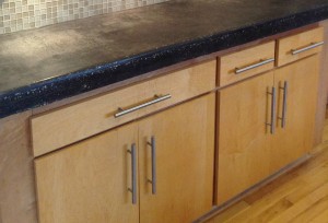 Counter tops in a kitchen remodel