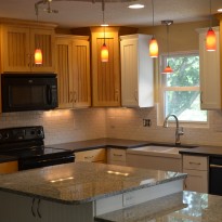 Kitchen lighting by General Contractors at Artisan Construction, 7321 N Antioch Gladstone, MO 64119 can expertly add lighting to any room in your home.